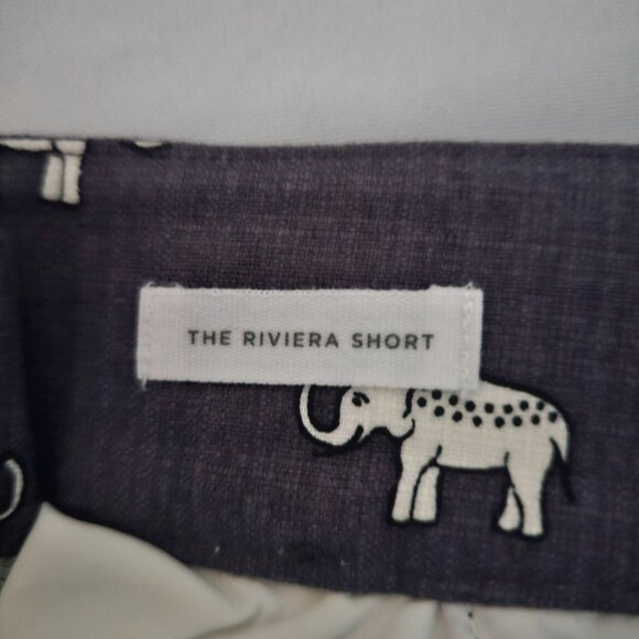 LOFT Coastal Gray (Dark Gray/Blue) Elephant Print The Riviera Short Size 8 - Picture 6 of 11
